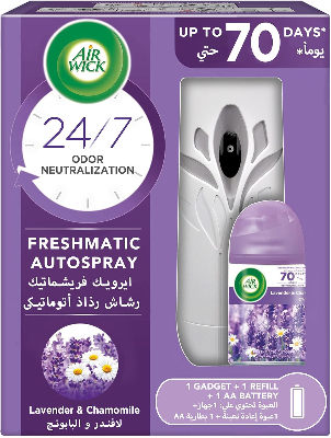 Air Wick Air Freshener Auto Spray Lavender Gadget and 1 Refill,